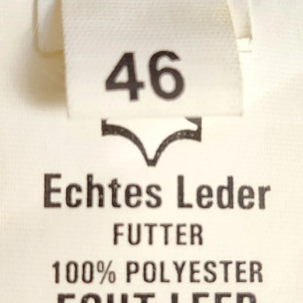 Mens Black Echtea Leder Vest Motorcycle Biker‎ Front Pockets Size 46